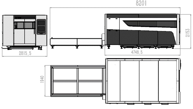 MetalTec 1530P ( RAYCUS/IPG-4000W ) Лазерный станок по металлу со сменным столом и защитной кабиной 19 ⋆ Metaltec-stanki